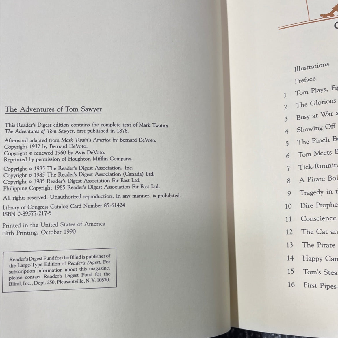 the adventures of tom sawyer book, by mark twain, 1990 Hardcover image 3