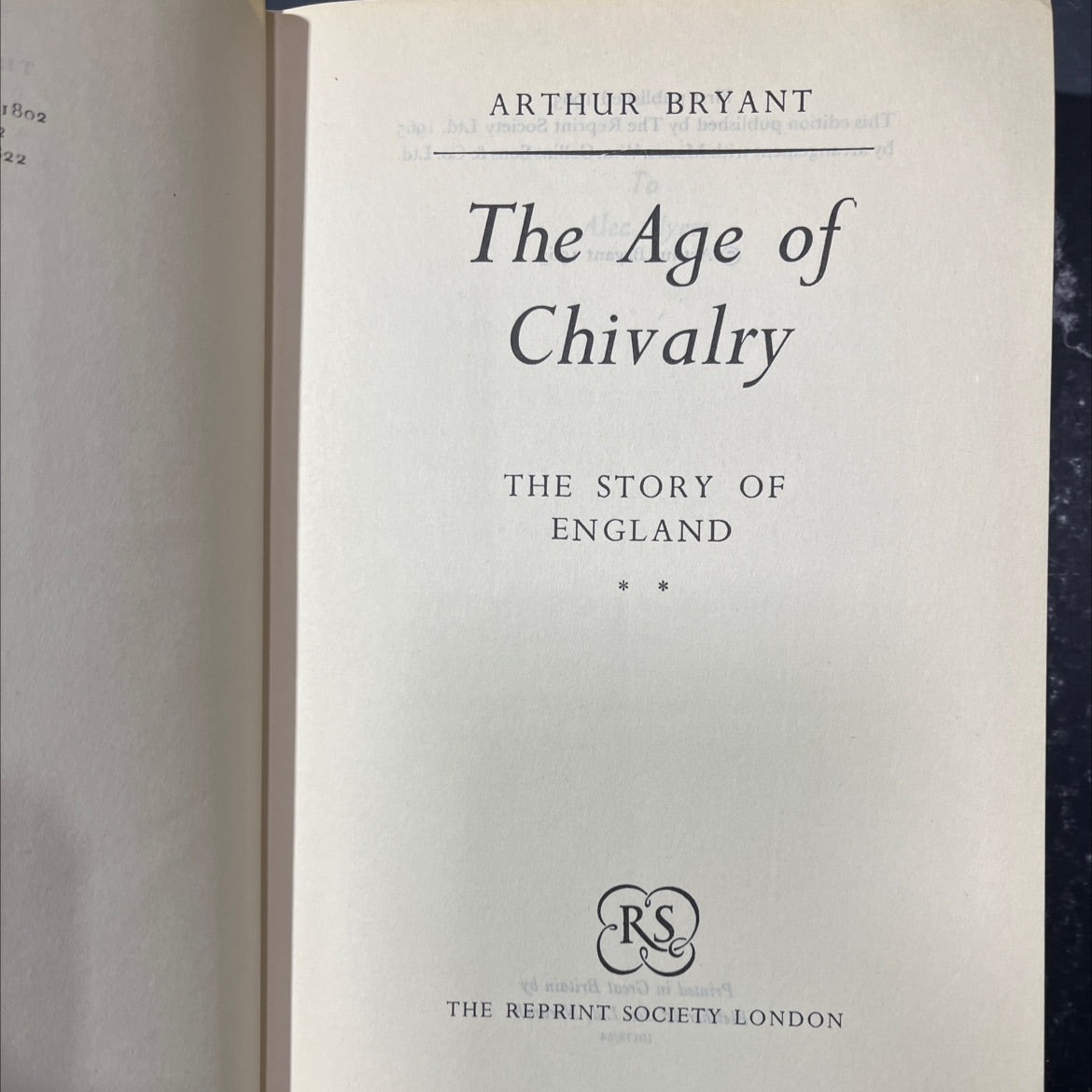 the age of chivalry book, by arthur bryant, 1965 Hardcover image 2