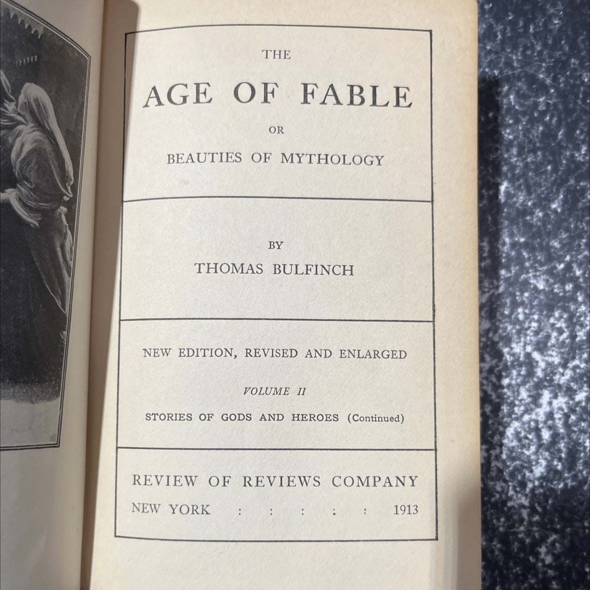 the age of fable or beauties of mythology book, by thomas bulfinch, 1913 Hardcover image 2