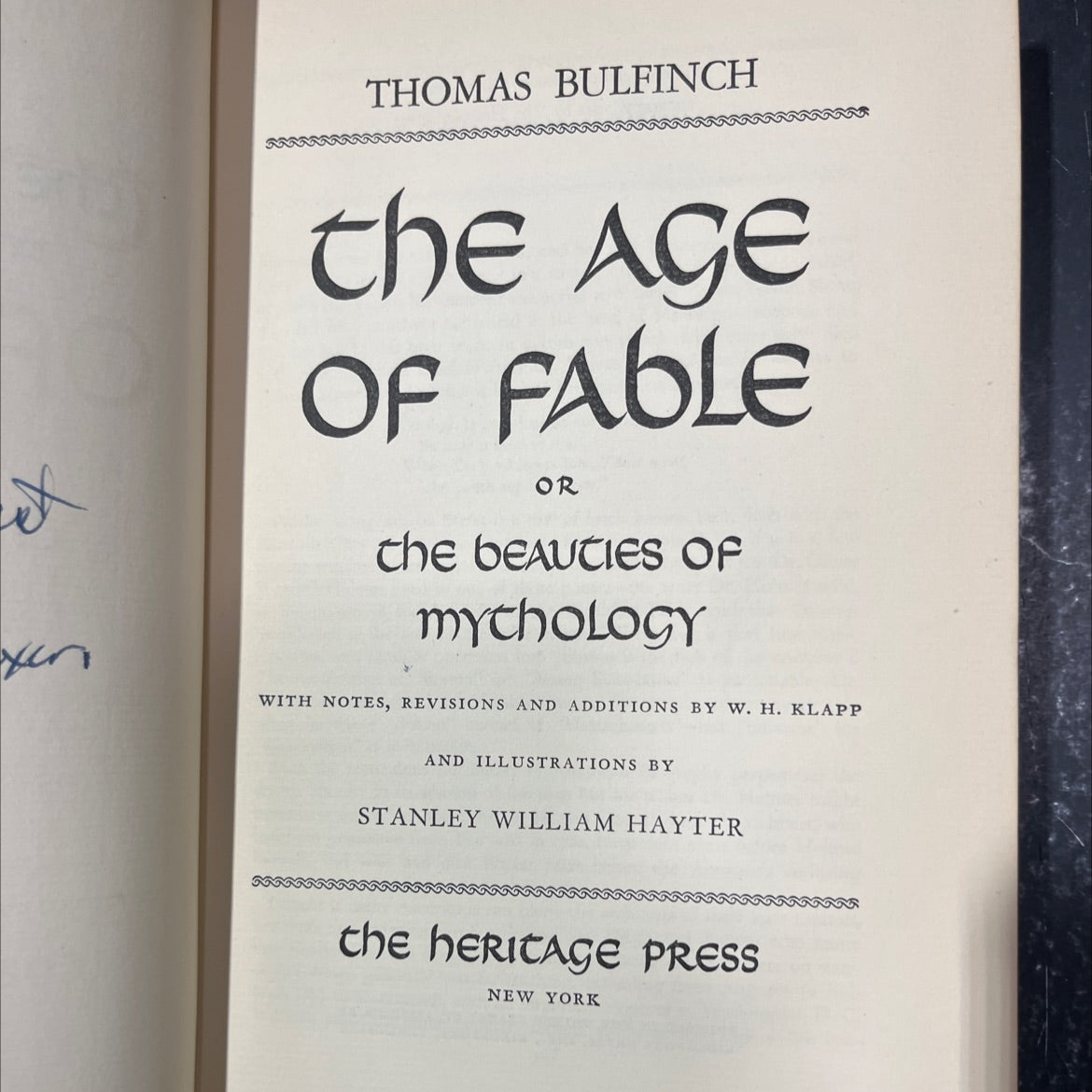 the age of fable or the beauties of mythology book, by thomas bulfinch, 1942 Hardcover image 2