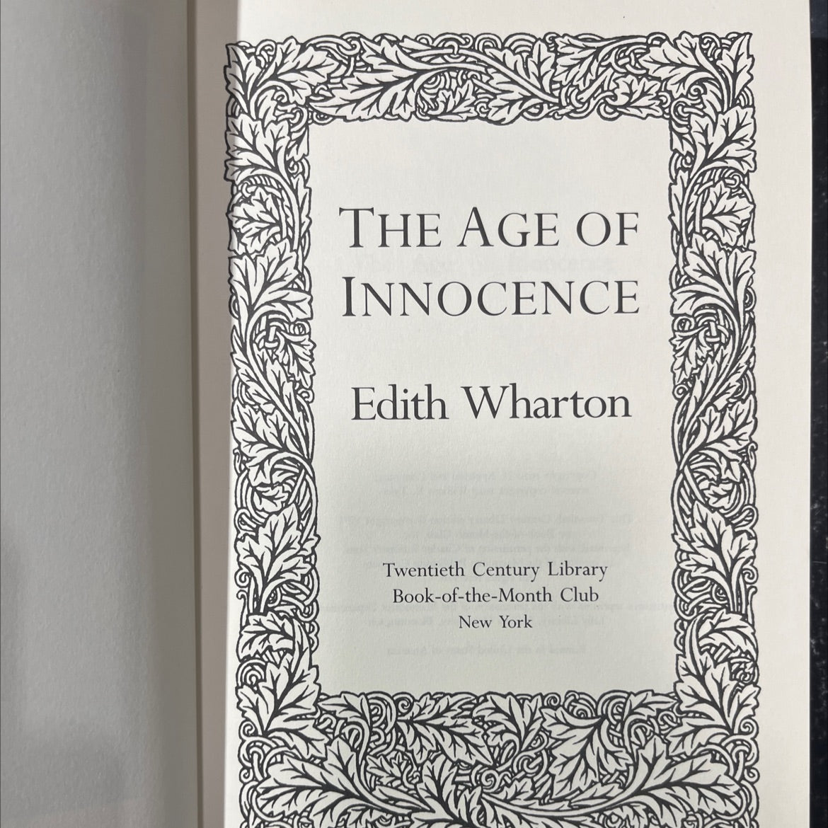 the age of innocence book, by edith wharton, 1991 Hardcover image 2