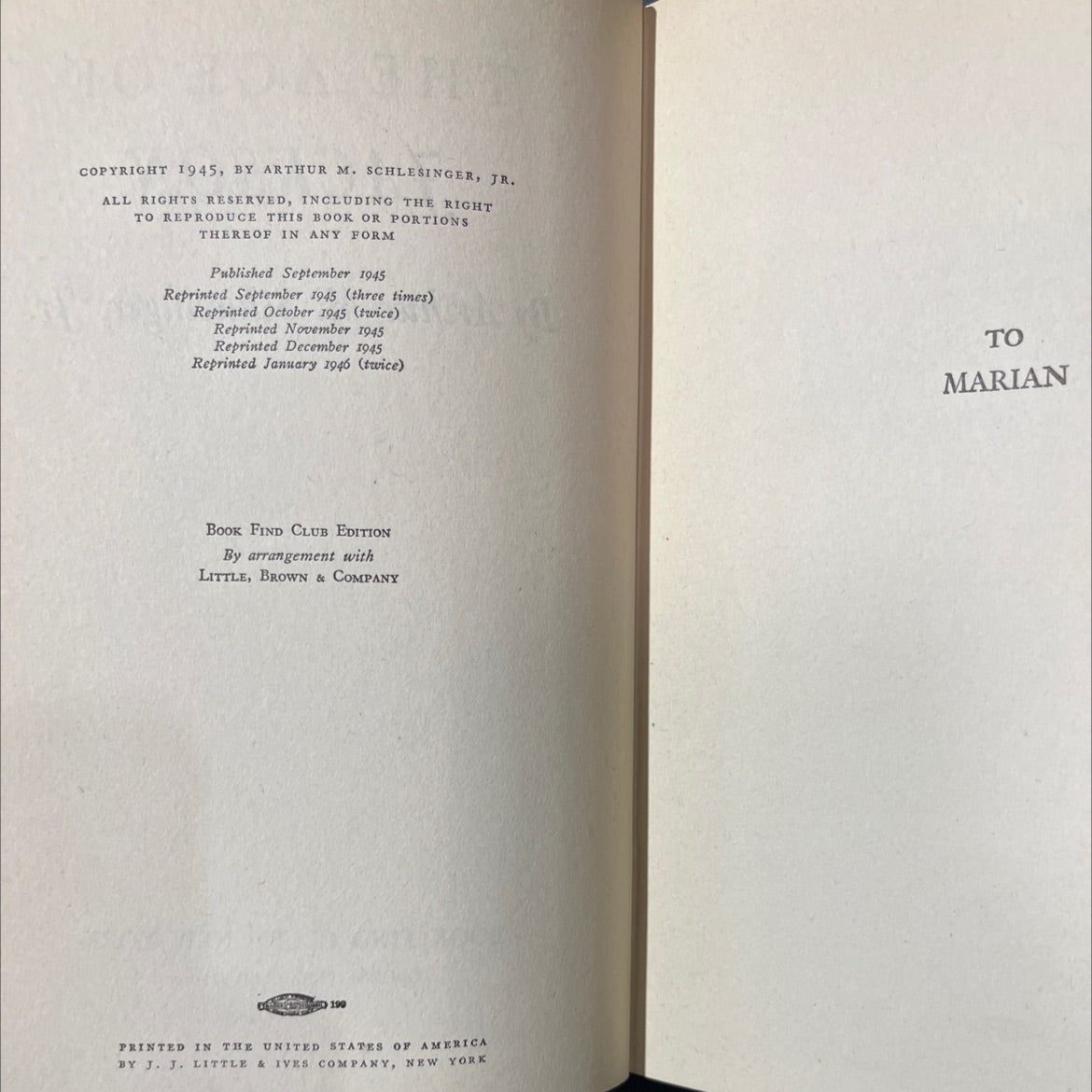 the age of jackson book, by Arthur M. Schlesinger, Jr., 1945 Hardcover image 3