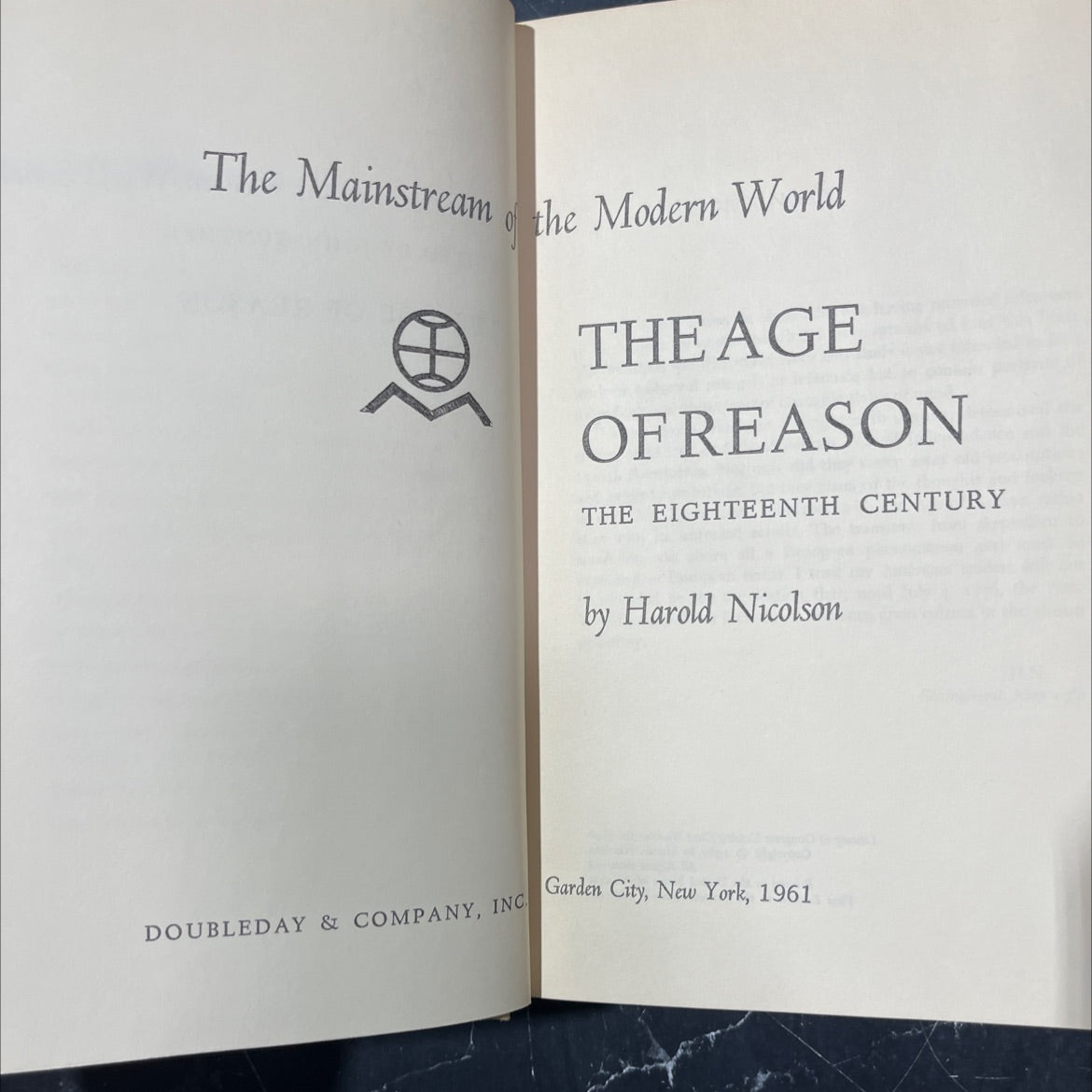 the age of reason the eighteenth century book, by harold nicolson, 1961 Hardcover image 2