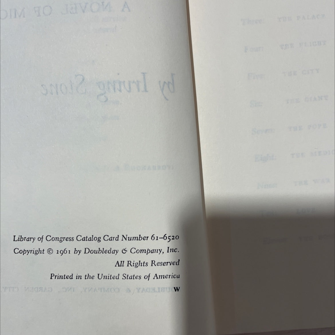 the agony and the ecstasy: a novel of michelangelo book, by irving stone, 1961 Hardcover, Vintage, Heavily Used image 3