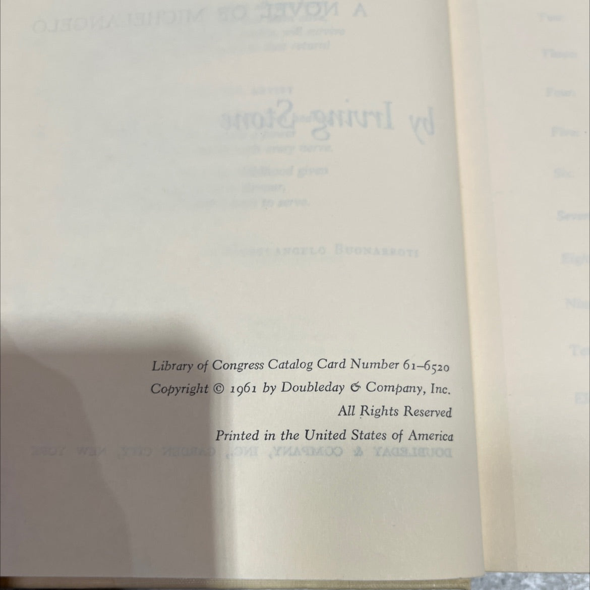 the agony and the ecstasy book, by irving stone, 1961 Hardcover image 3