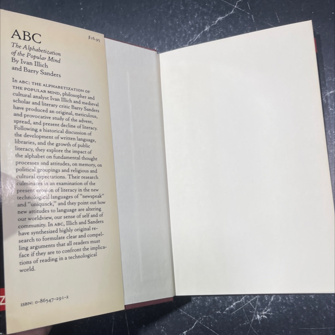 the alphabetization of the popular mind book, by ivan illich, barry sanders, 1988 Hardcover image 4