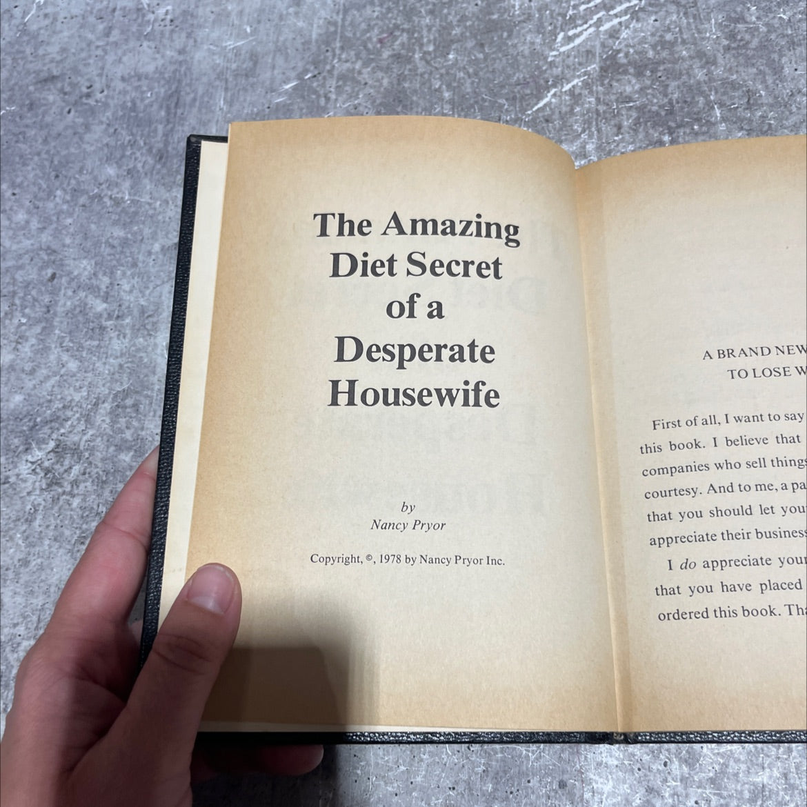 the amazing diet secret of a desperate housewife book, by nancy pryor, 1978 Hardcover image 3