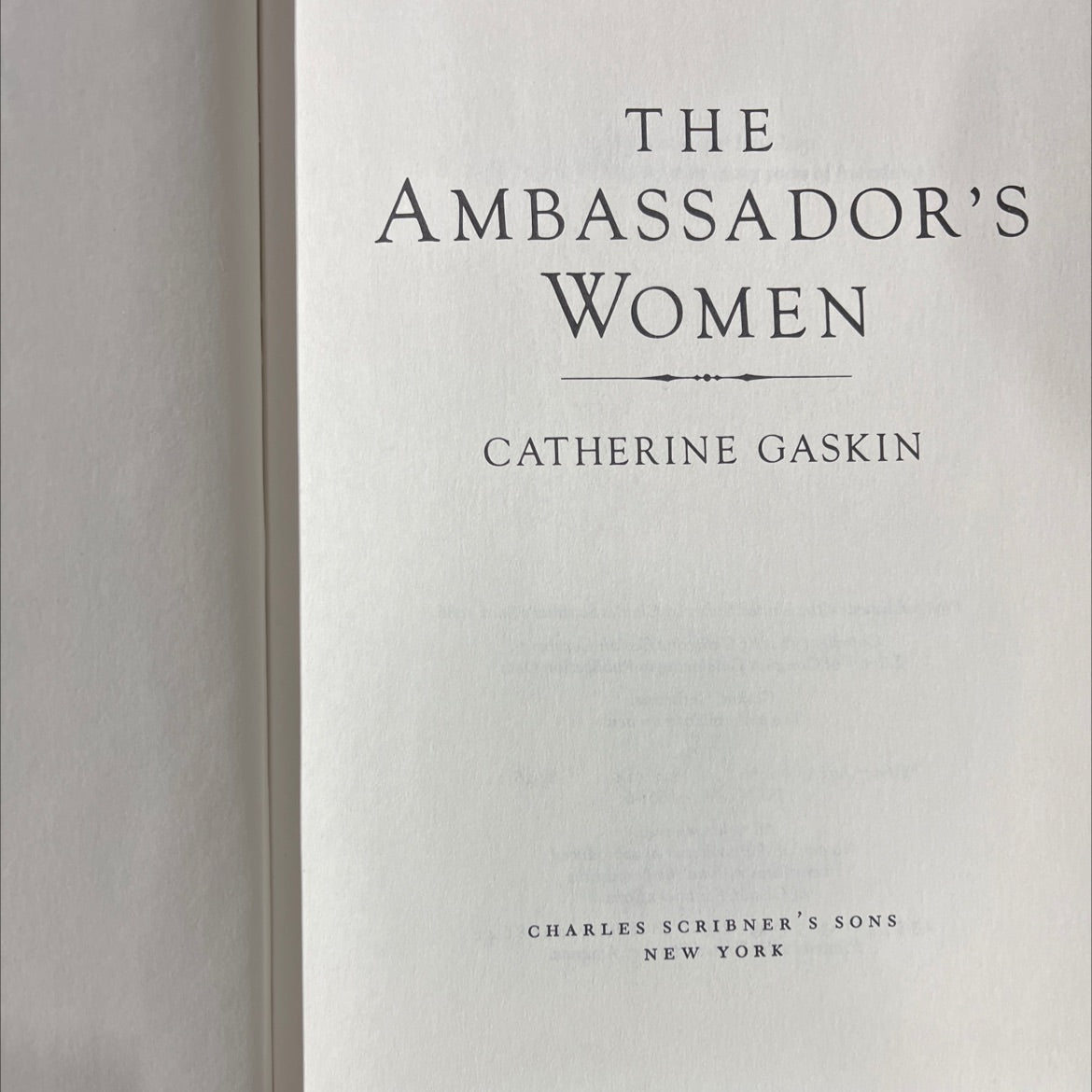 the ambassador's women book, by catherine gaskin, 1986 Hardcover image 2