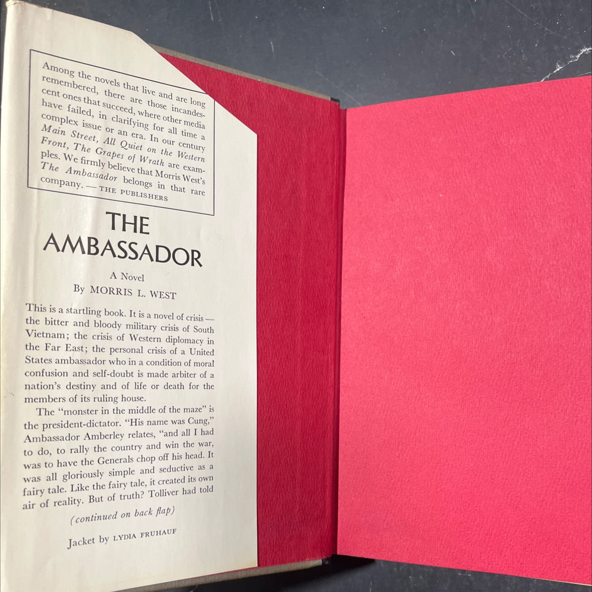 the ambassador book, by Morris L. West, 1965 Hardcover image 4