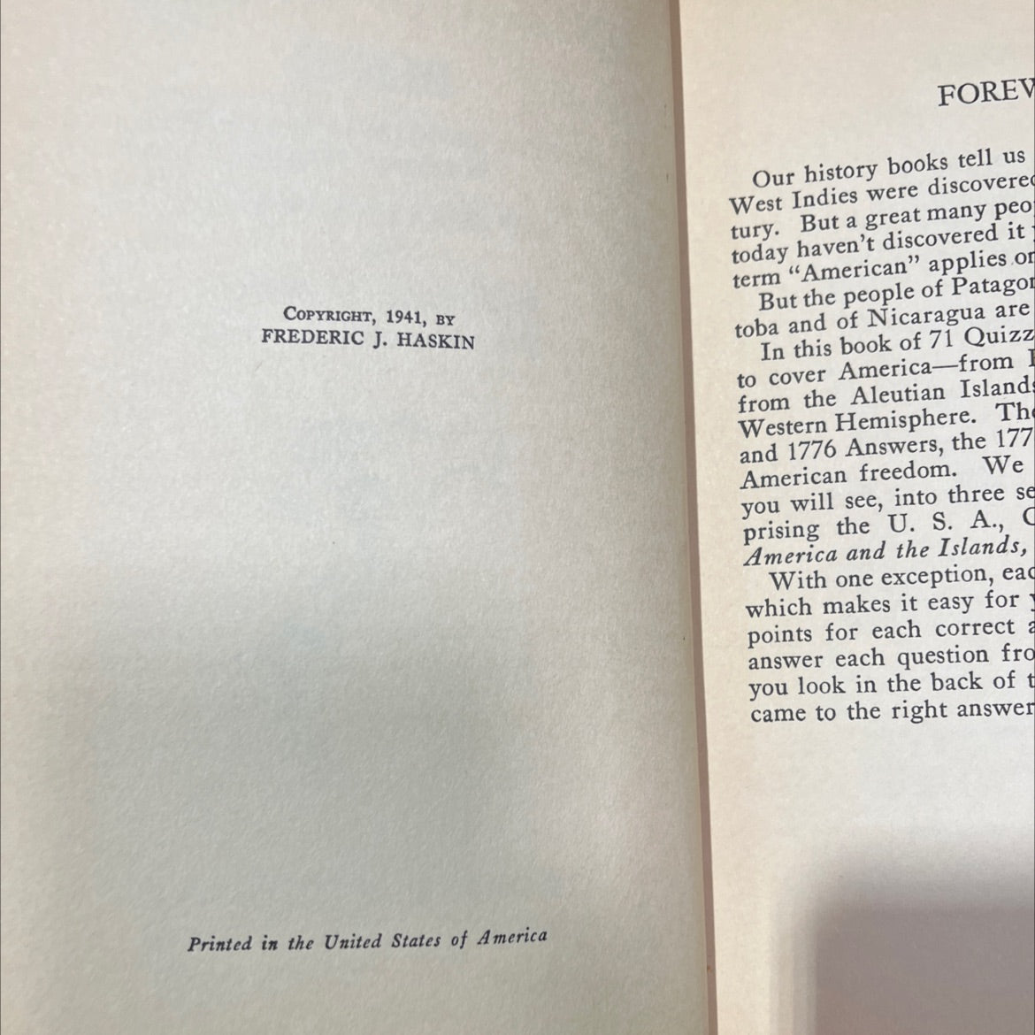 the america quiz-and-answer book 1776 questions about the western world 1776 authentic answers book, by frederic j. image 3
