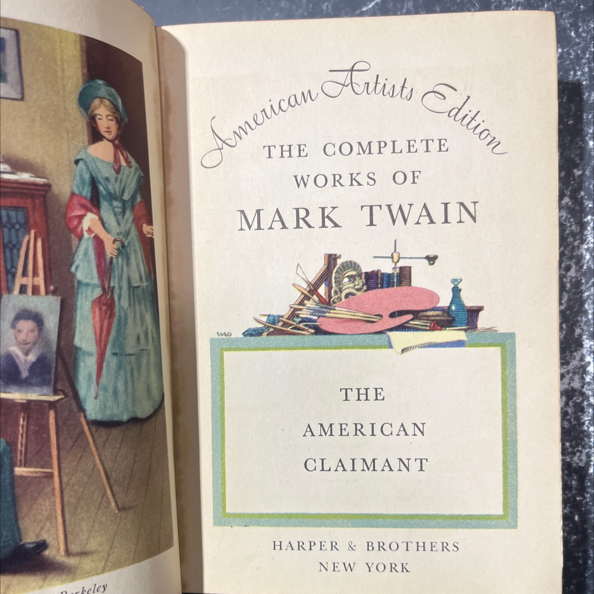 the american claimant book, by mark twain, 1924 Hardcover image 2