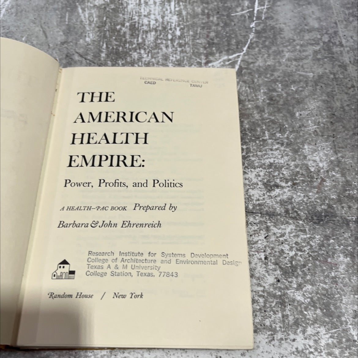 the american health empire: power, profits, and politics book, by barbara & john ehrenreich, 1970 Hardcover image 2