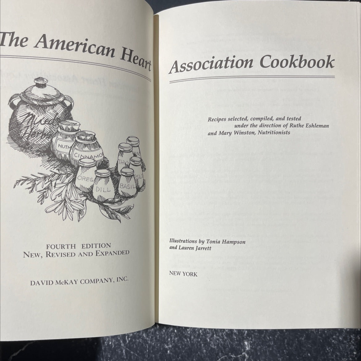 the american heart association cookbook book, by Ruthe Eshleman, Mary Winston, 1984 Hardcover image 2
