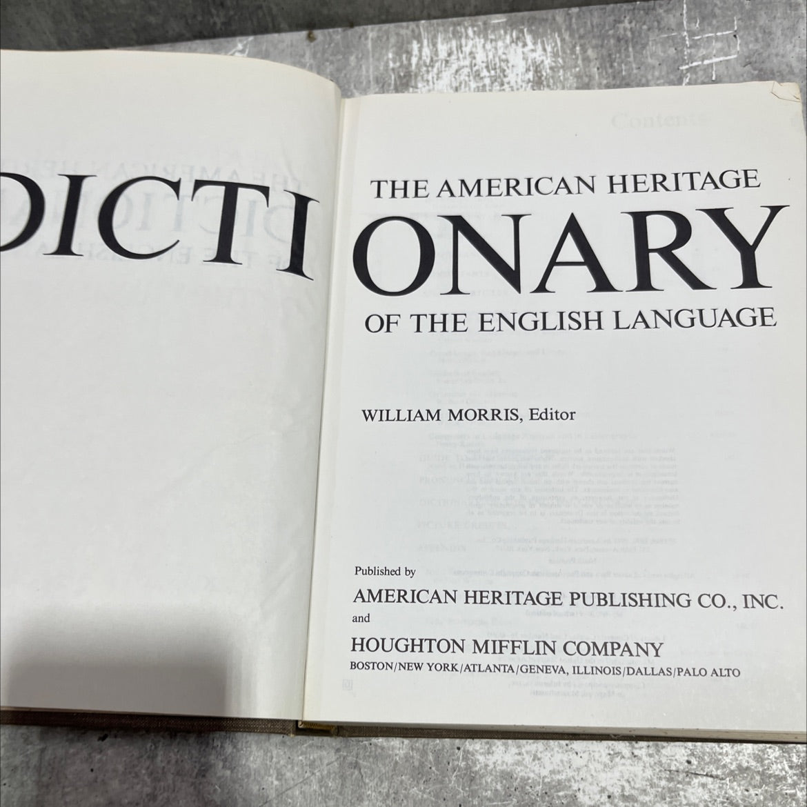 the american heritage dictionary of the english language book, by william morris, 1971 Hardcover image 2