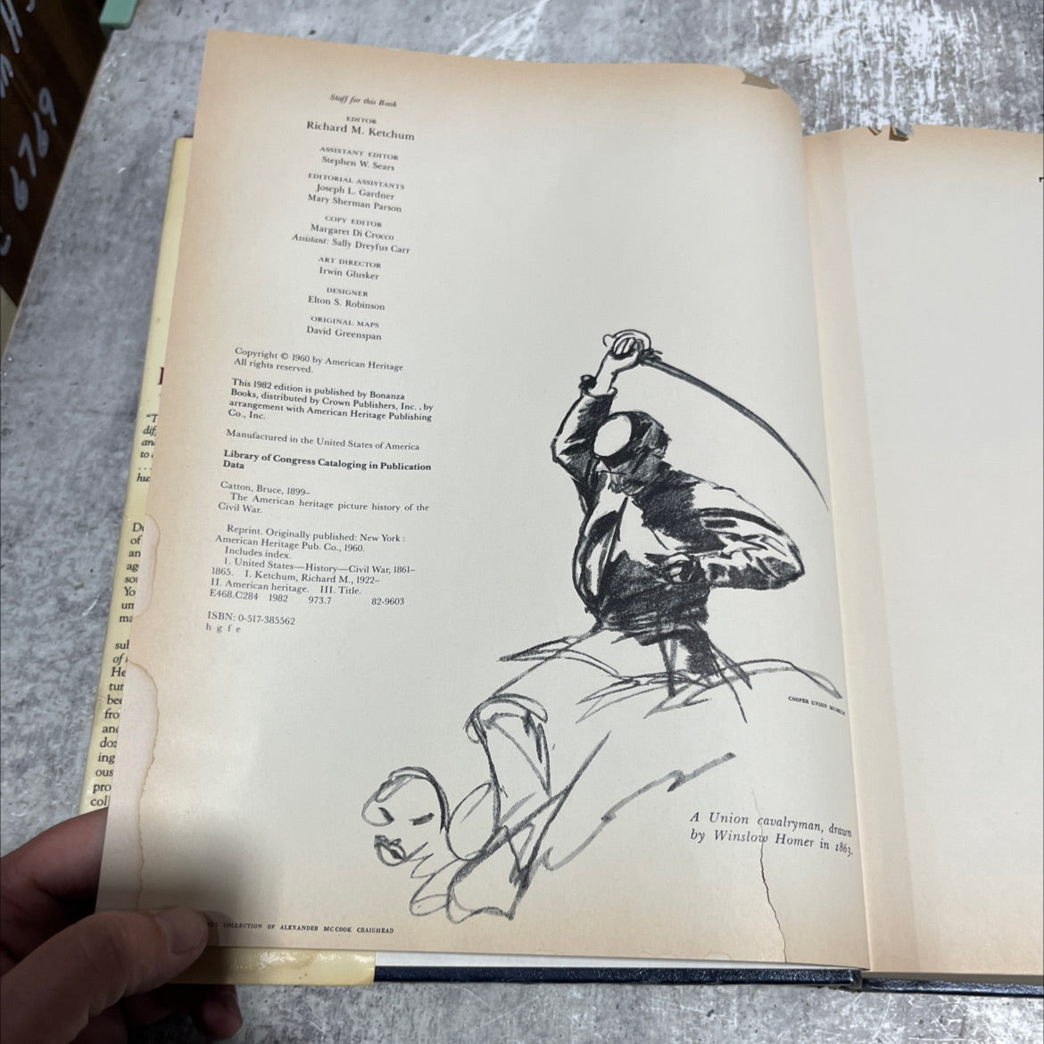 the american heritage picture history of the civil war book, by bruce catton, 1982 Hardcover image 3