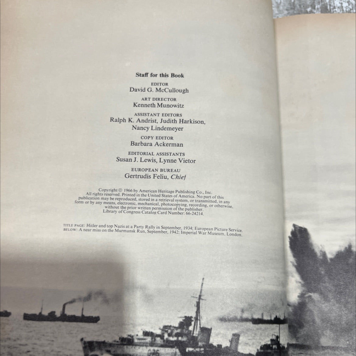 the american heritage picture history of world war ii book, by c. l. sulzberger, 1966 Hardcover image 3
