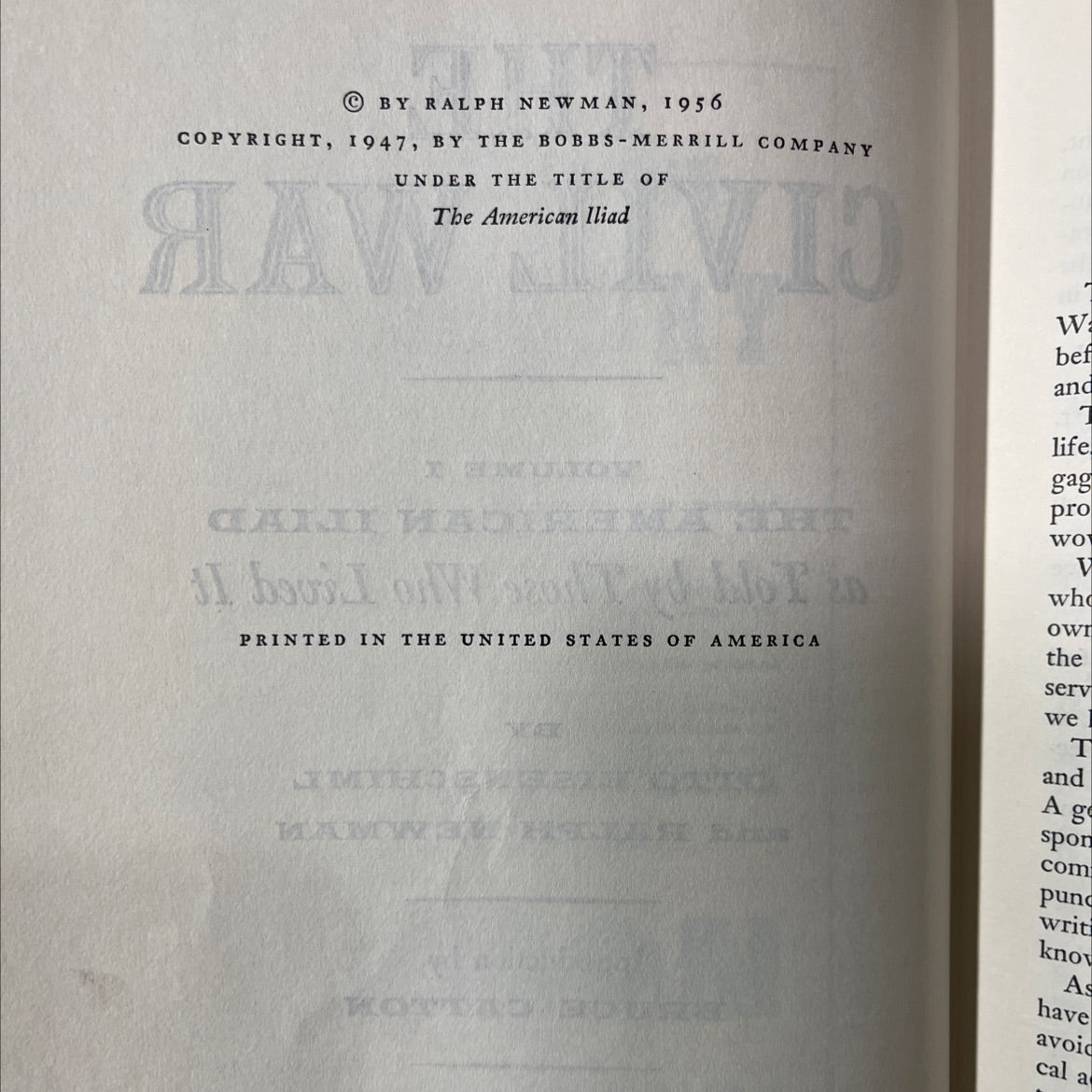 the american iliad as told by those who lived it book, by otto eisenschiml and ralph newman, 1956 Hardcover image 3