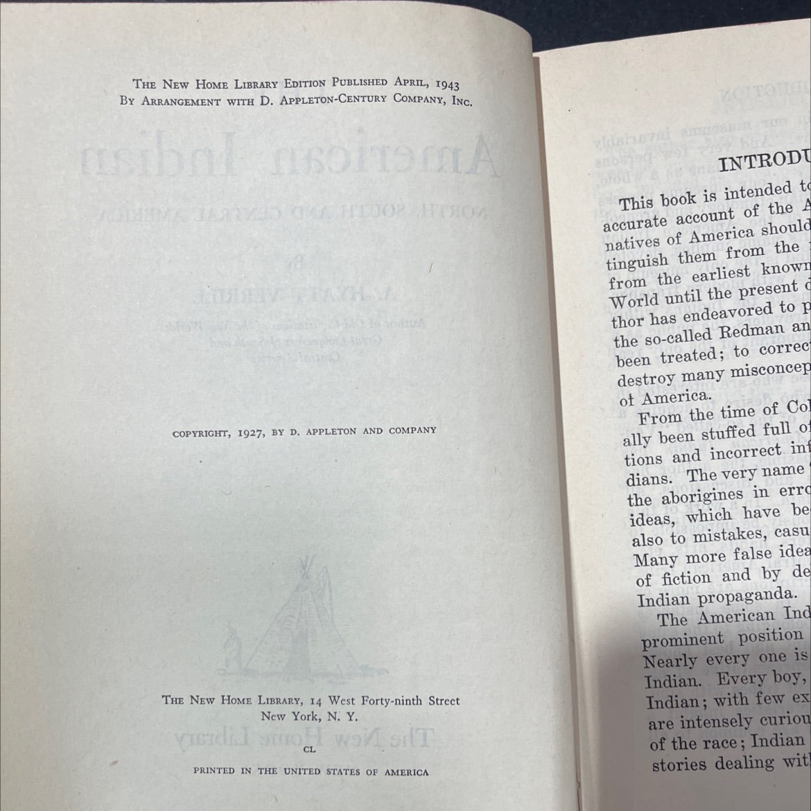 the american indian north, south and central america book, by a. hyatt verrill, 1943 Hardcover image 3