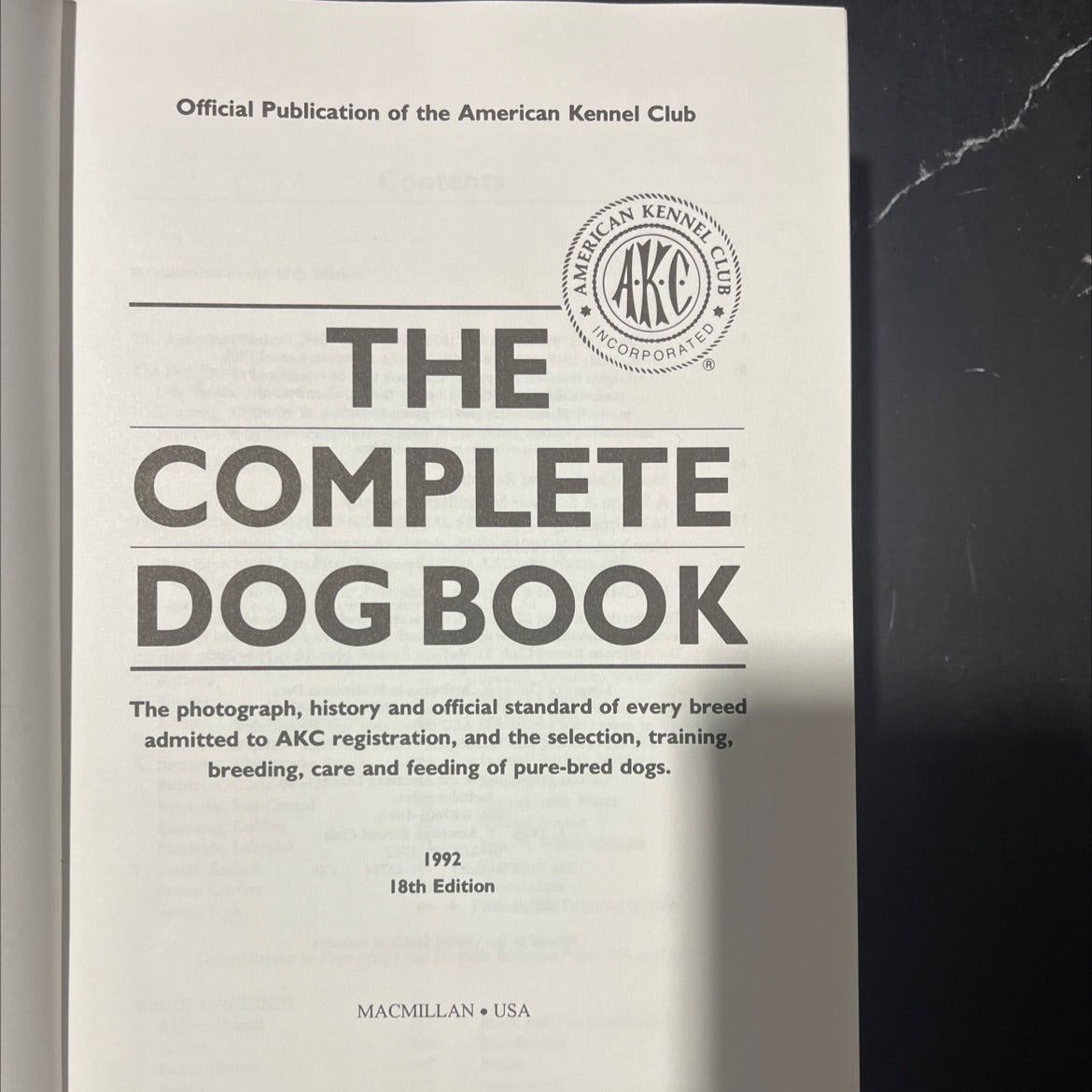 the american kennel club complete dog book book, by american kennel club, 1992 Hardcover image 2