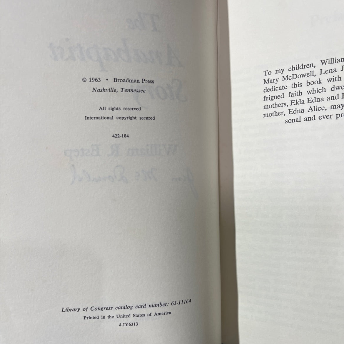 the anabaptist story book, by Jim William R. Estep McDonald, 1963 Hardcover image 3