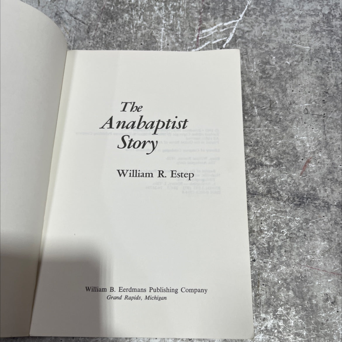 the anabaptist story book, by William R. Estep, 1975 Paperback image 2