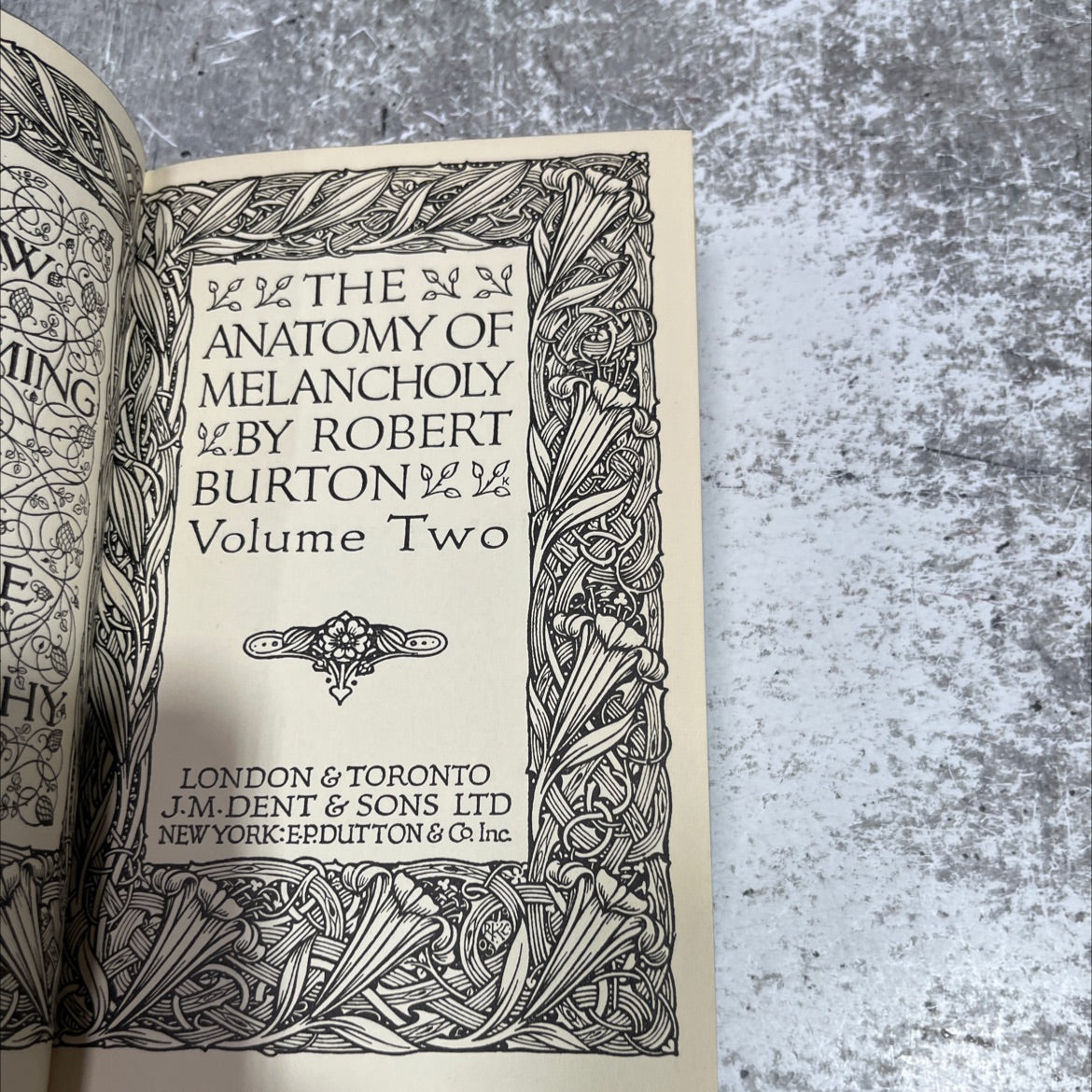 the anatomy of melancholy book, by robert burton, 1932 Hardcover image 2