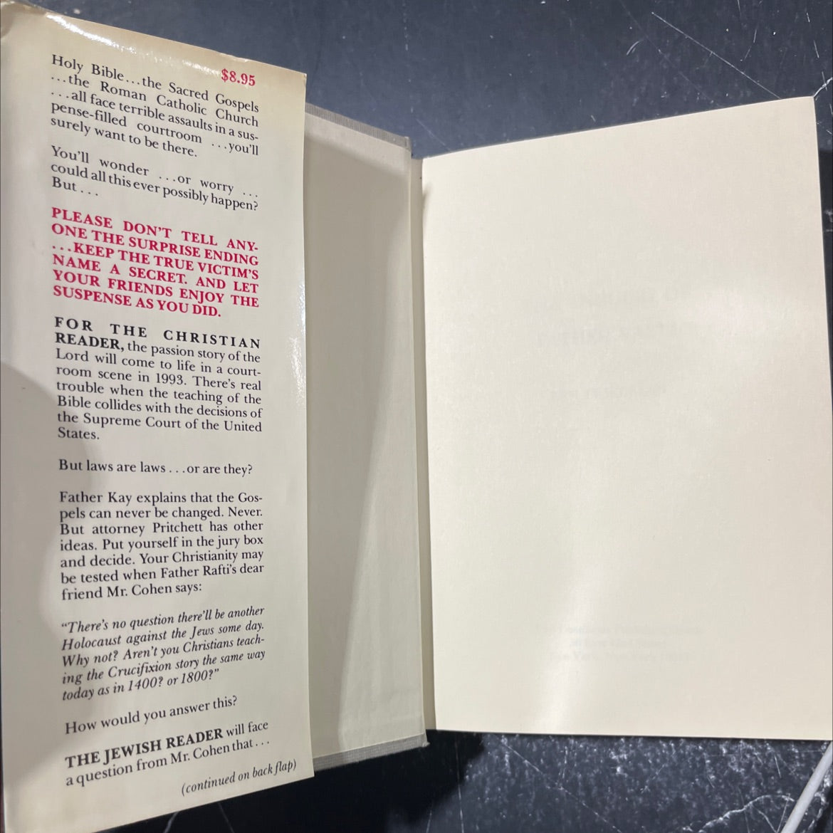 the anguish of father rafti omacht book, by Ben Friedman, 1977 Hardcover image 4