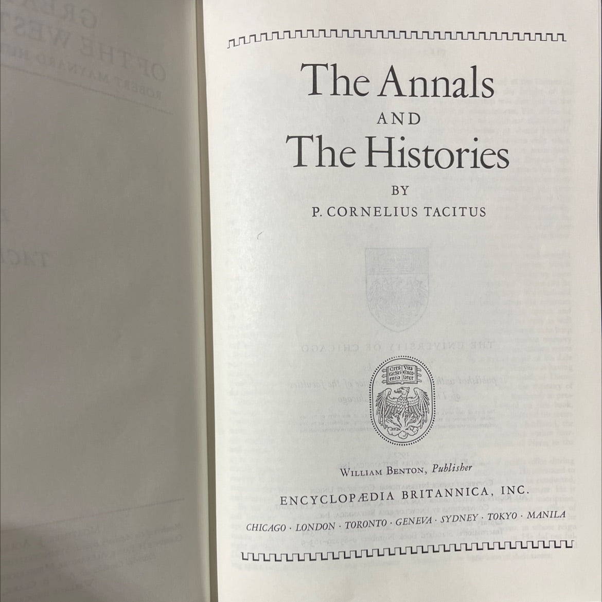 the annals and the histories book, by p. cornelius tacitus, 1988 Hardcover image 2