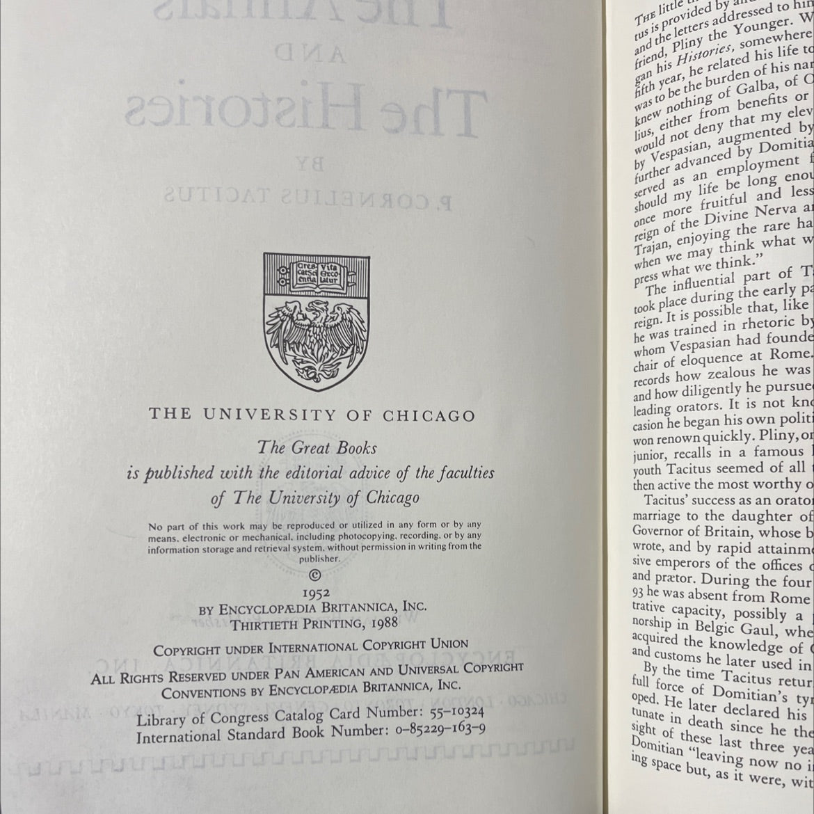 the annals and the histories book, by p. cornelius tacitus, 1988 Hardcover image 3