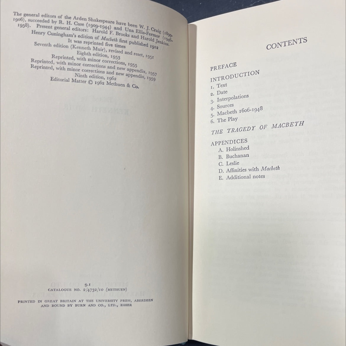 the arden edition of the works of william shakespeare macbeth book, by william shakespeare, 1962 Hardcover image 3