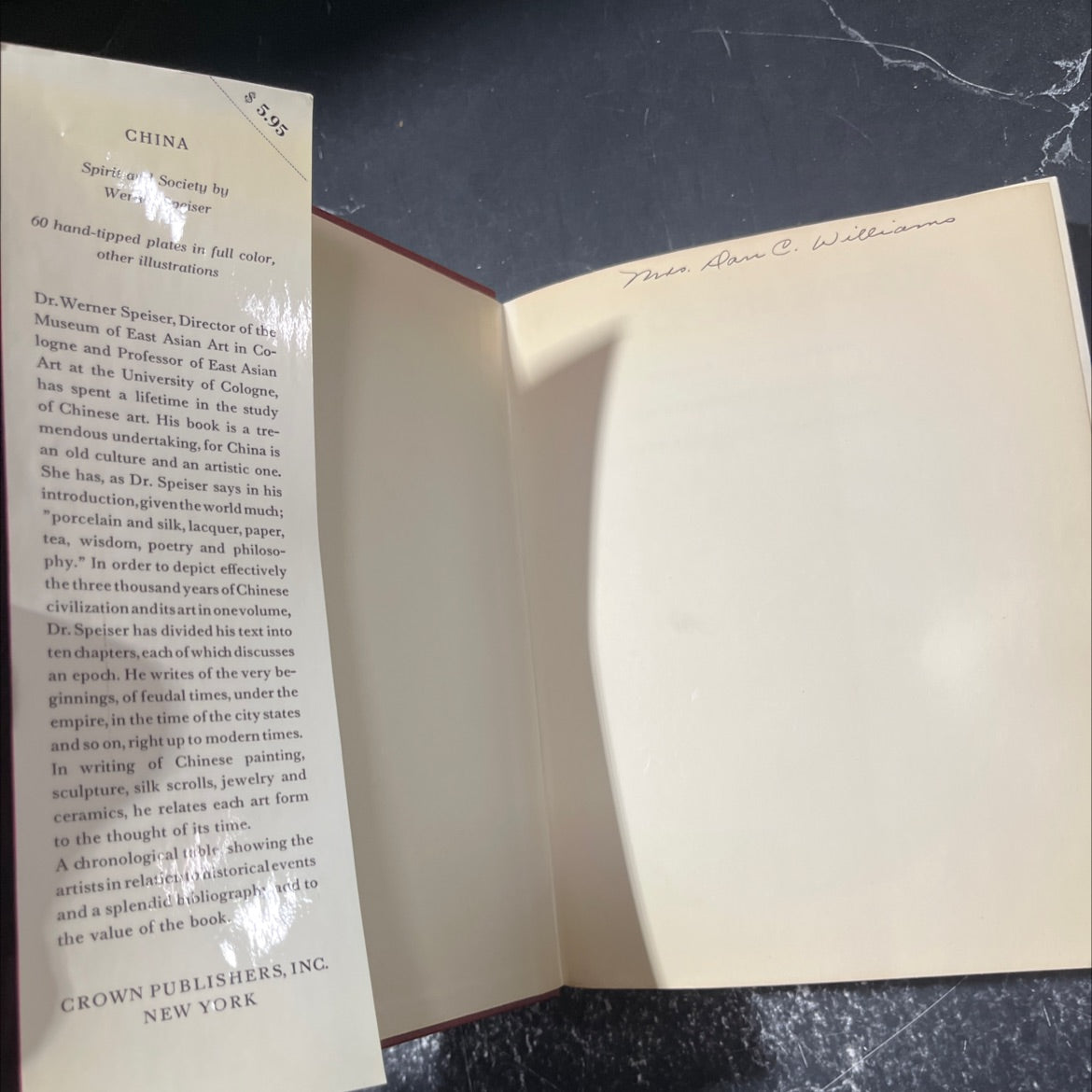 the art of china spirit and society book, by werner speiser, 1960 Hardcover image 4