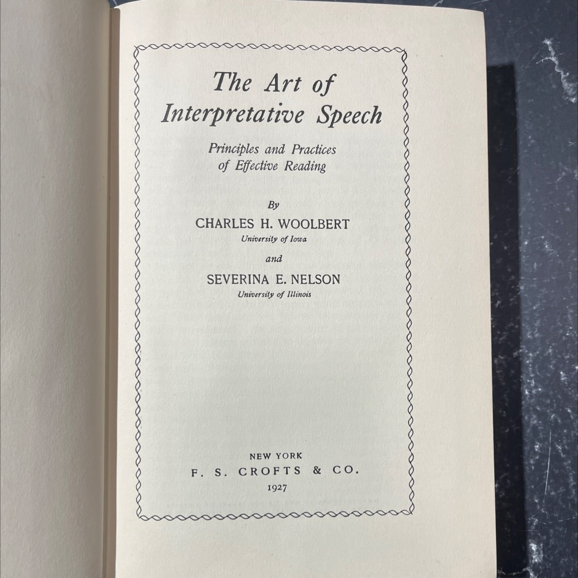 the art of interpretative speech principles and practices of effective reading book, by charles h. woolbert, severina image 2