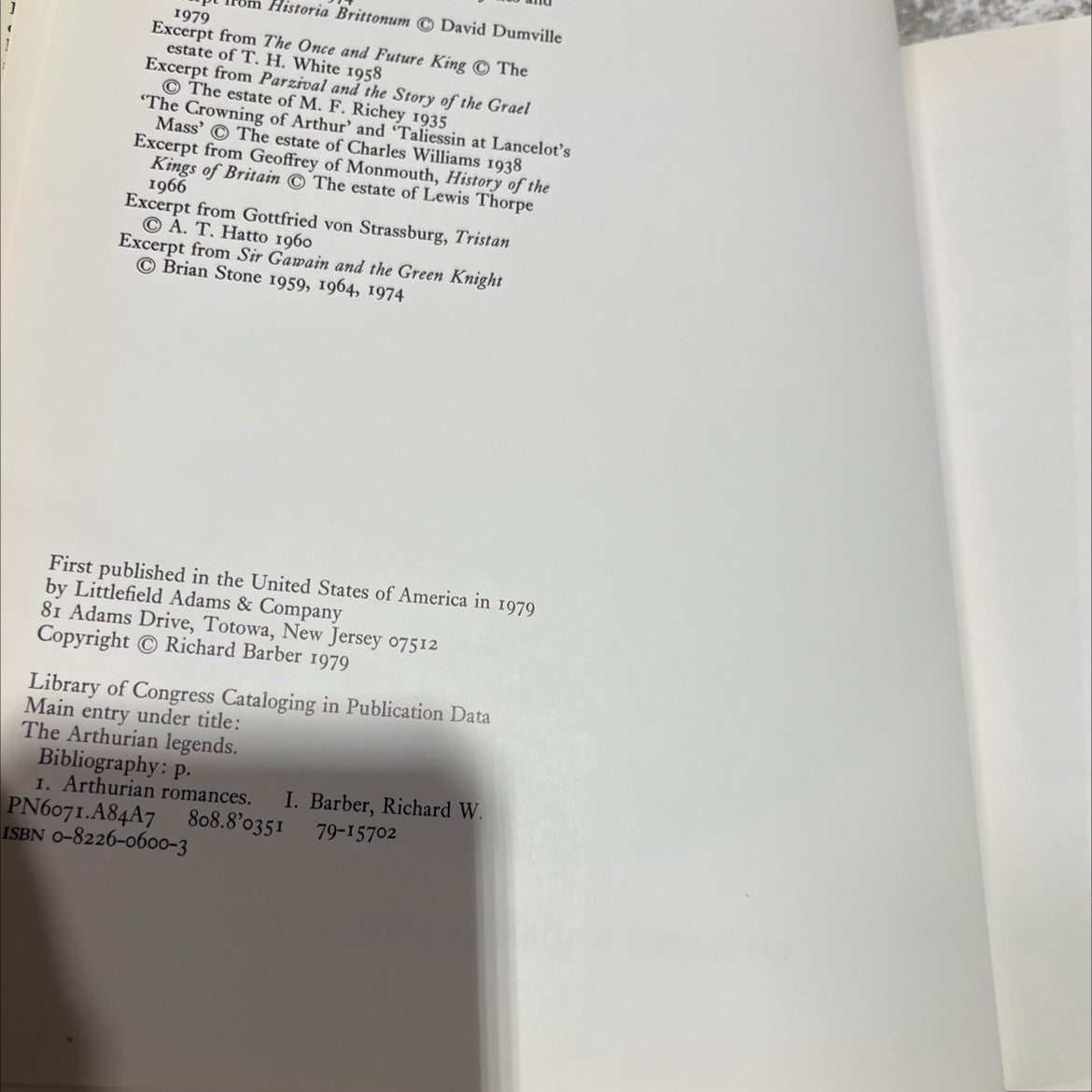 the arthurian legends an illustrated anthology book, by richard barber, 1979 Hardcover image 3