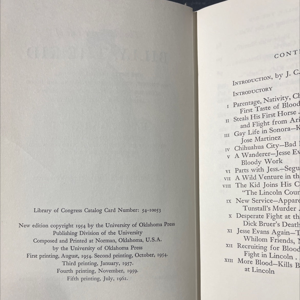 the authentic life of billy, the kid book, by pat f. garrett, 1954 Hardcover image 3