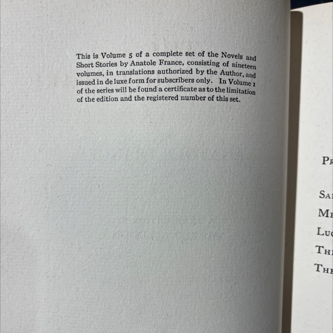 the authorized english translations of the novels and short stories anatole france book, by anatole france, 1970 image 3