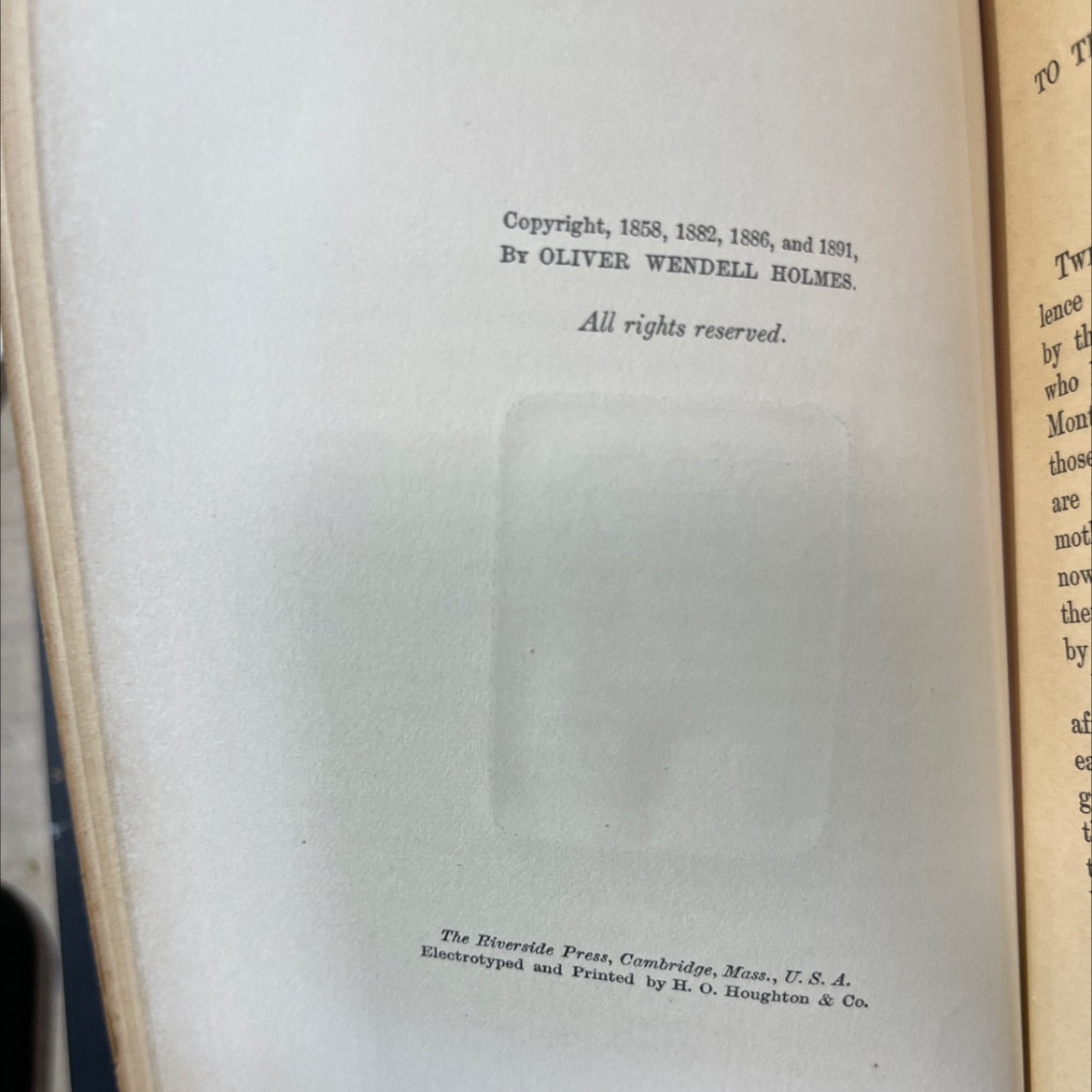 the autocrat of the breakfast-table every man his own boswell book, by oliver wendell holmes, 1891 Hardcover image 3