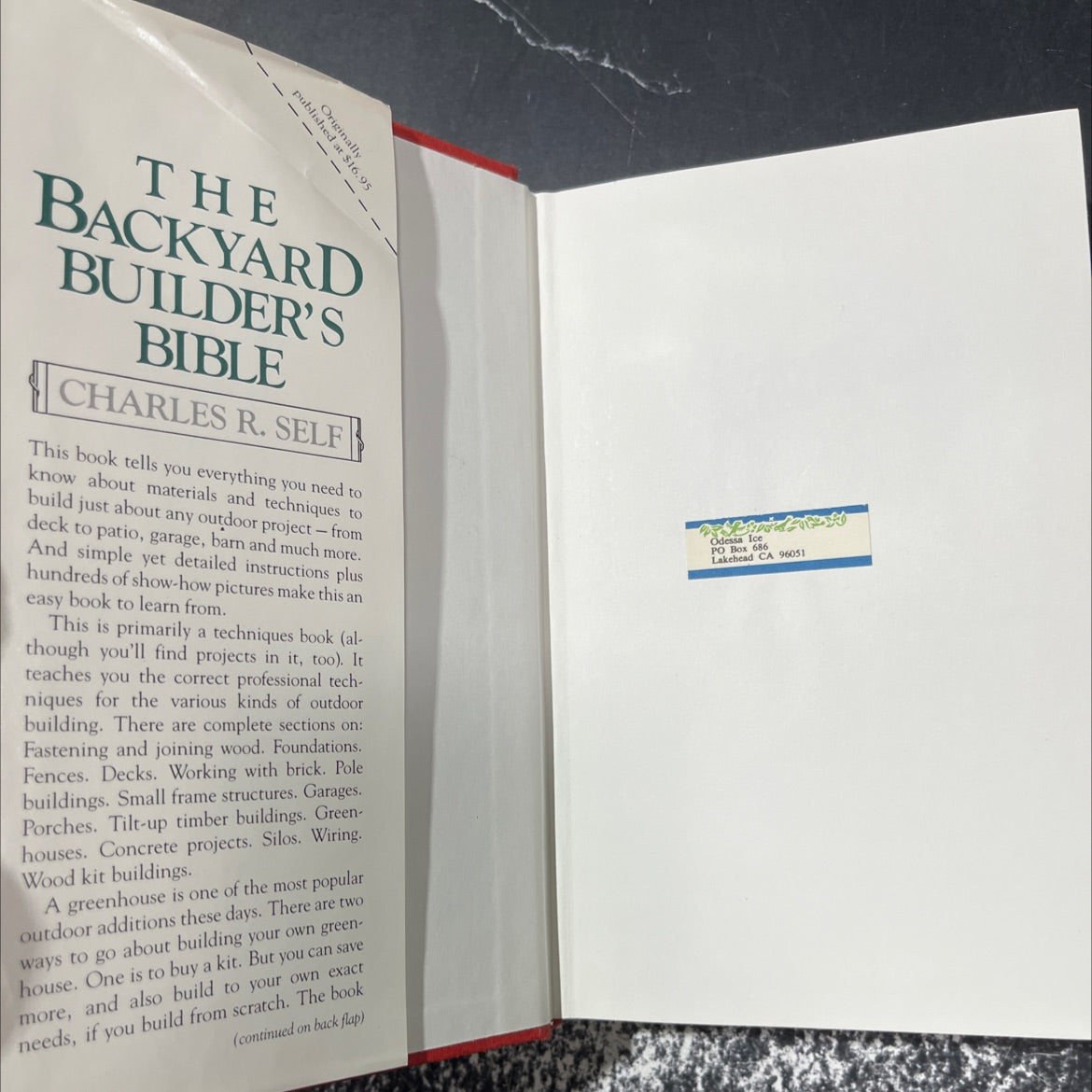 the backyard builder's bible book, by charles r. self, 1980 Hardcover image 4