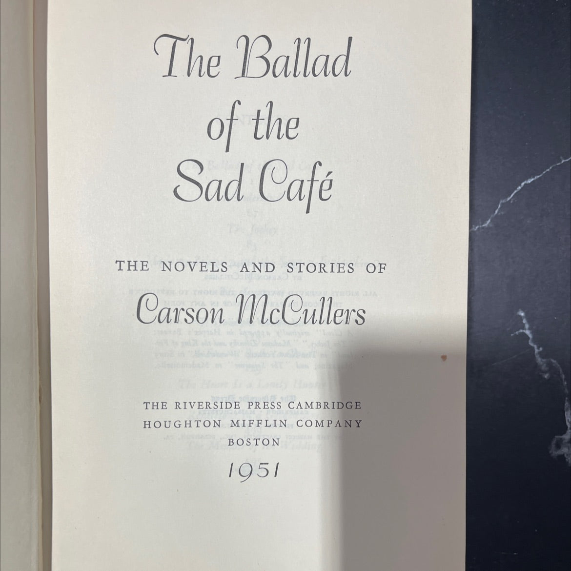 the ballad of the sad café book, by carson mccullers, 1951 Hardcover image 2