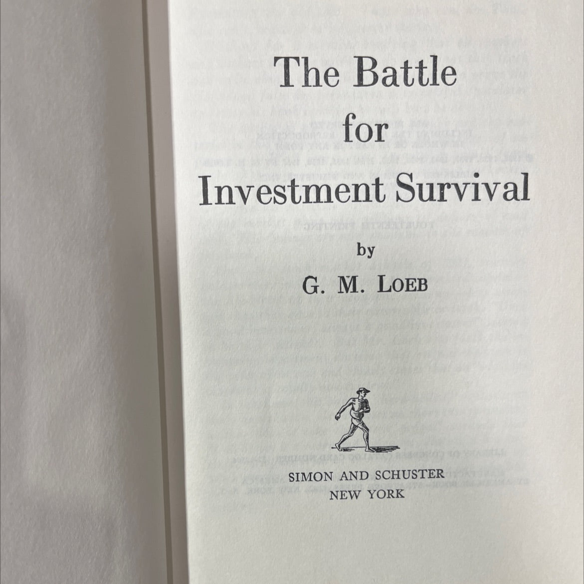 the battle for investment survival book, by g. m. loeb, 1957 Hardcover image 2