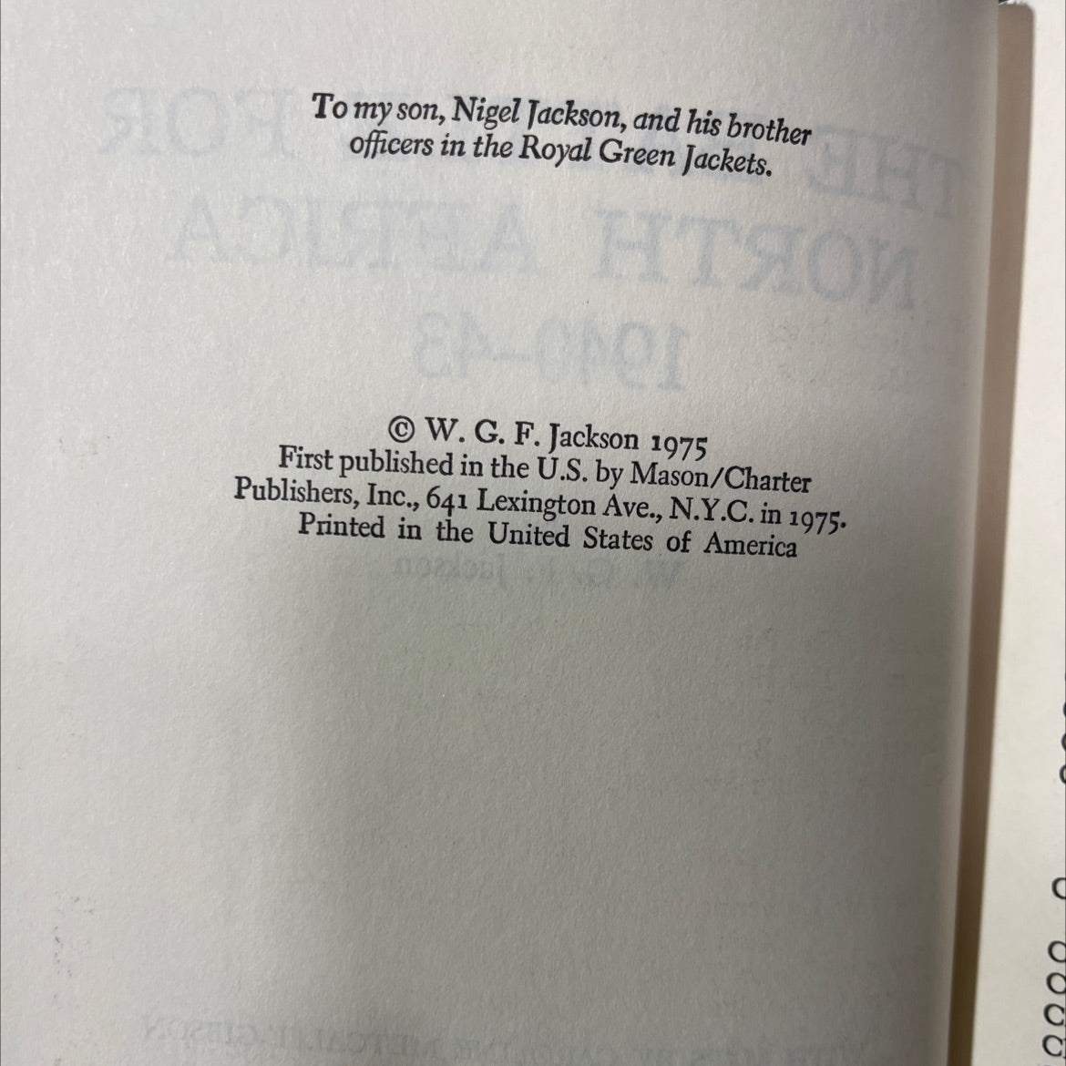 the battle for north africa 1940-43 book, by w. g. f. jackson, 1975 Hardcover image 3