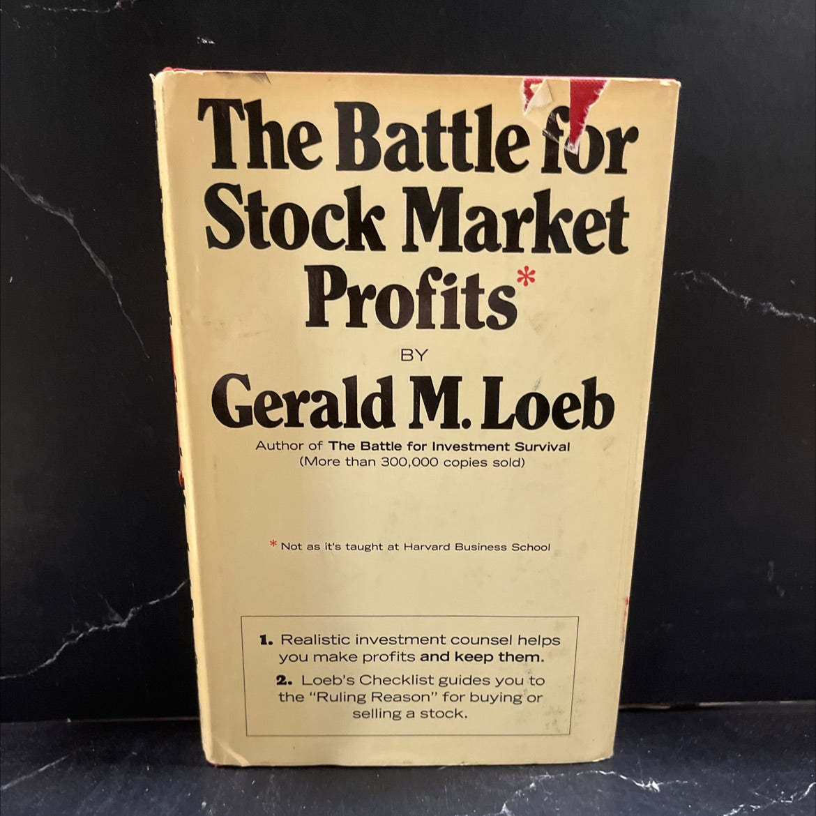 the battle for stock market profits (not the way it's taught at harvard business school) book, by gerald m. loeb, 1971 image 1
