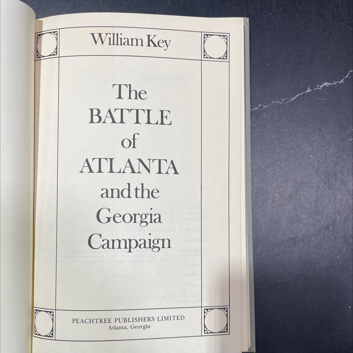 the battle of atlanta and the georgia campaign book, by william key, 1981 Hardcover image 2