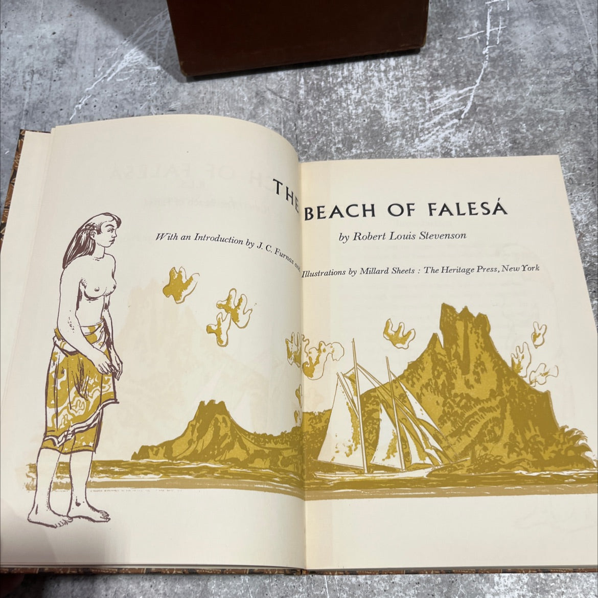 the beach of falesá book, by robert louis stevenson, 1956 Hardcover, Folio image 2