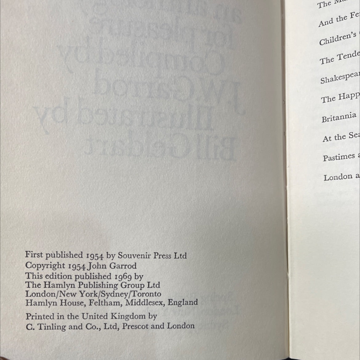 the bedside dickens an anthology for pleasure book, by j.w. garrod, 1969 Hardcover image 3