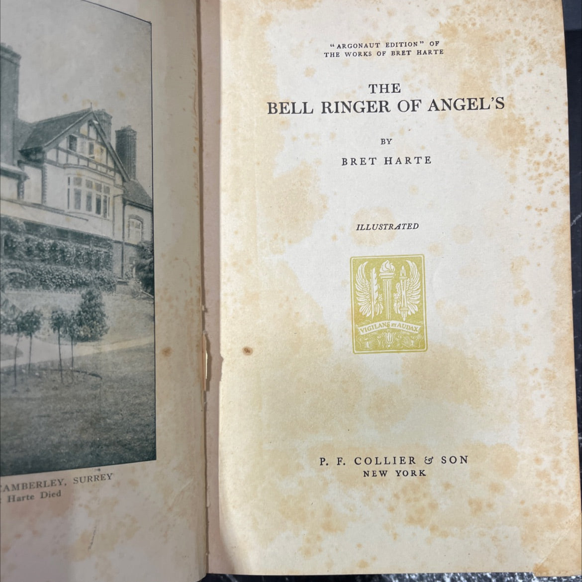 the bell ringer of angel's book, by bret harte, 1894 Hardcover image 2