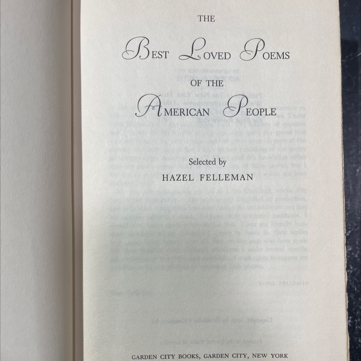 the best loved poems of the american people book, by hazel felleman, 1936 Hardcover image 2
