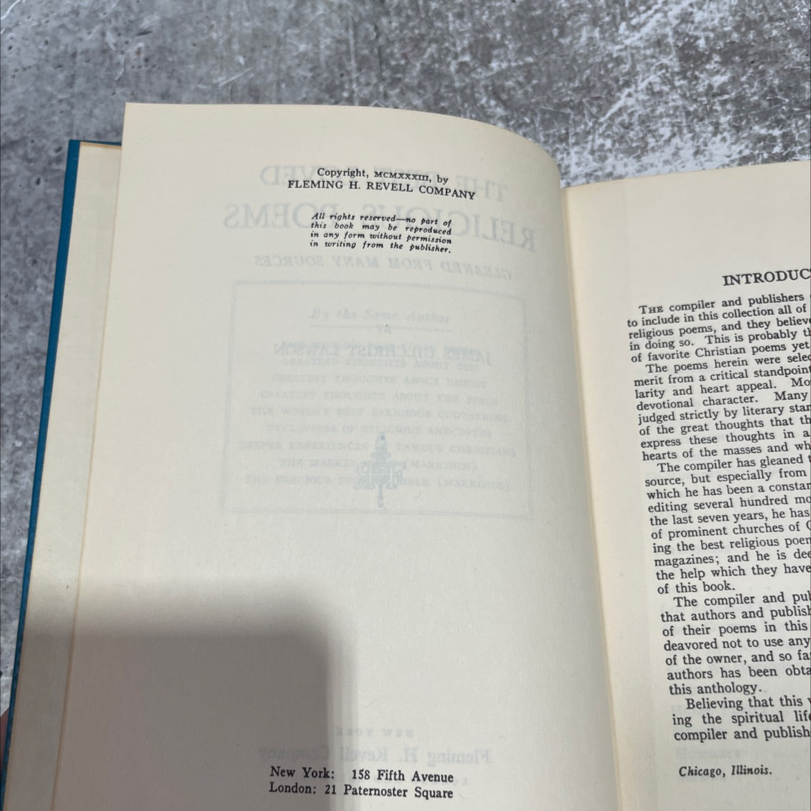 the best loved religious poems gleaned from many sources book, by james gilchrist lawson, 1933 Hardcover image 3