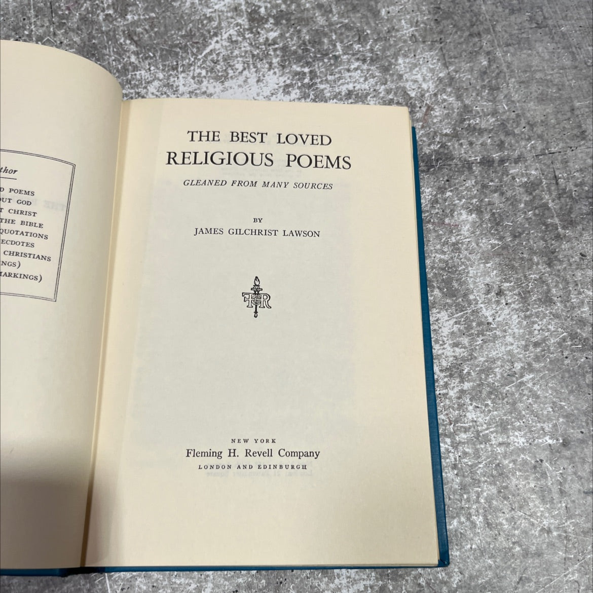 the best loved religious poems gleaned from many sources book, by james gilchrist lawson, 1933 Hardcover image 2