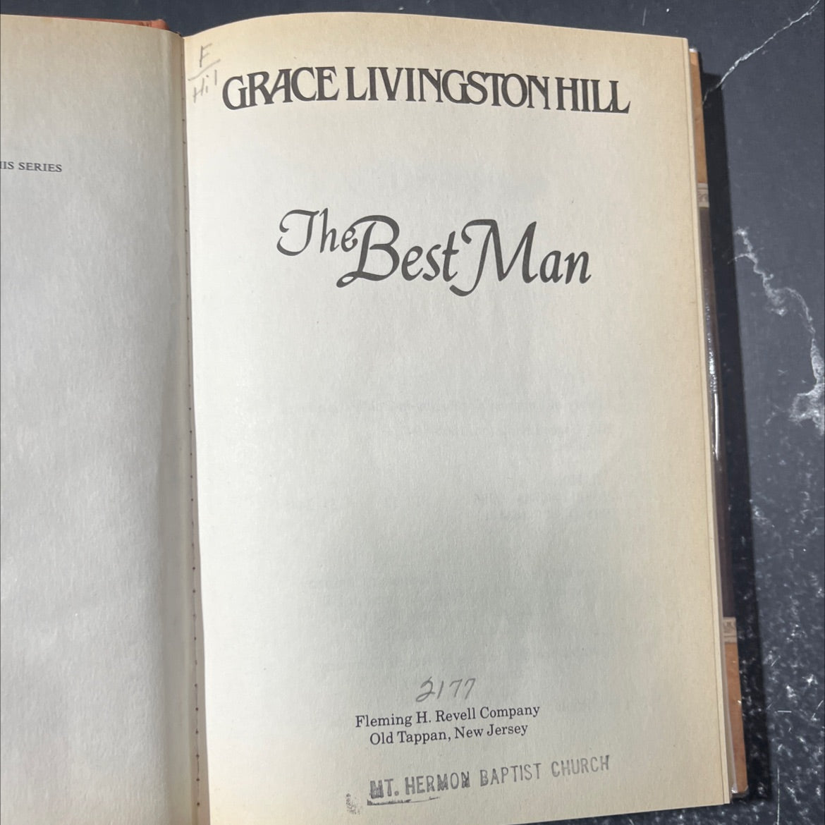the best man book, by Grace Livingston Hill, 1986 Hardcover image 2