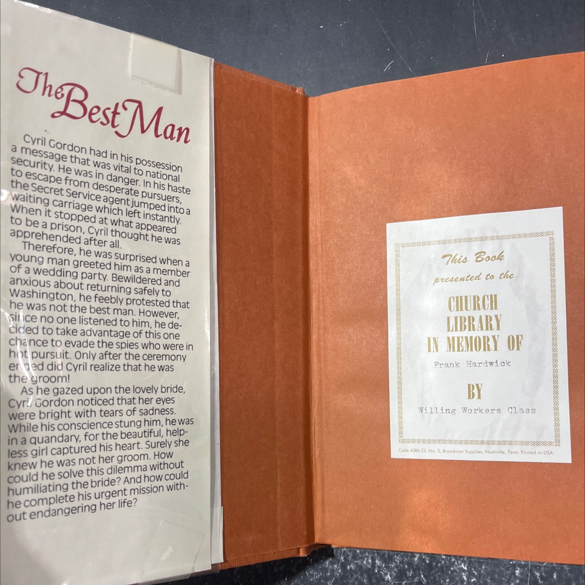 the best man book, by Grace Livingston Hill, 1986 Hardcover image 4